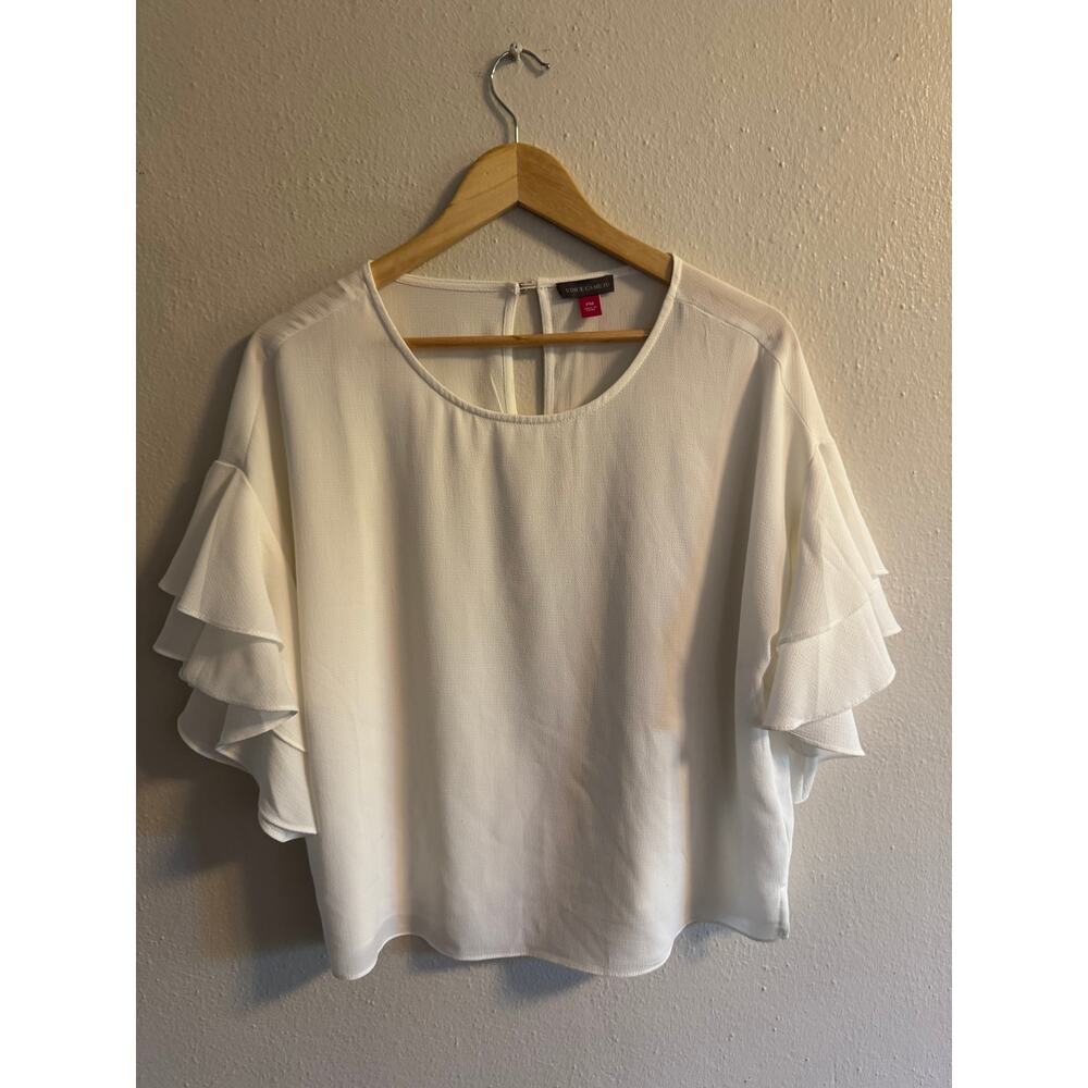 Vince Camuto white short sleeve blouse